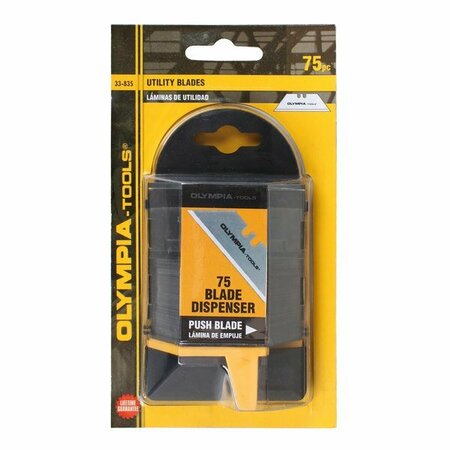 OLYMPIA TOOLS 33-835 Utility Knife Heavy-Duty Blade, 75PK 60633835